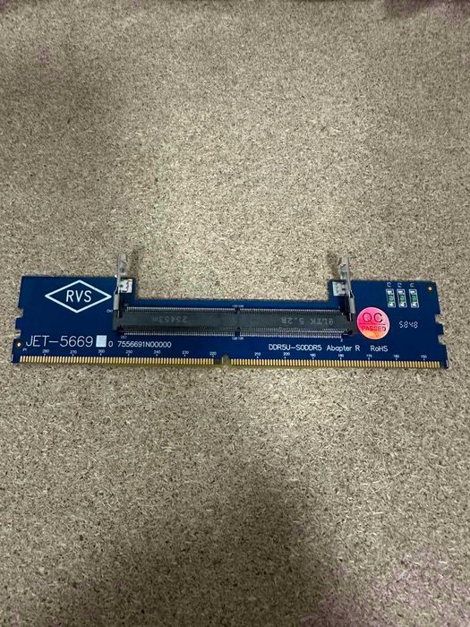 • Преходник за DDR5 SODIMM рам памет към DIMM
