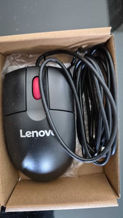 Мишка Lenovo MO28UOB, USB, черен