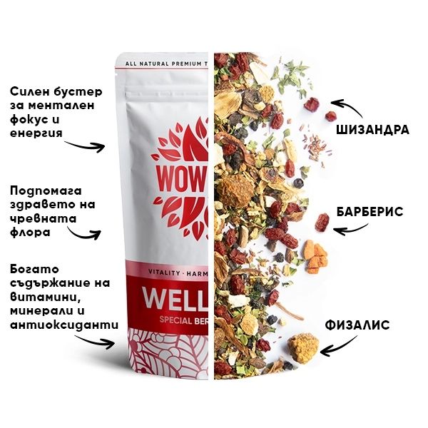 Wow tea -Wellness Berry, Beauty collagen, капки, стимулиращи метаболизма