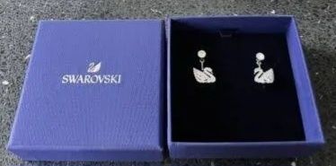 Cercei swarovski swan drop