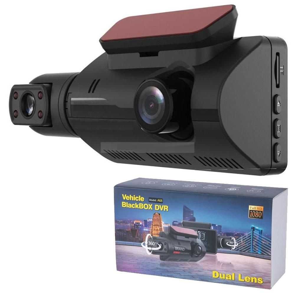 Видеорегистратор за Кола Full HD 1080P с 2 камери и 32 GB карта памет ...