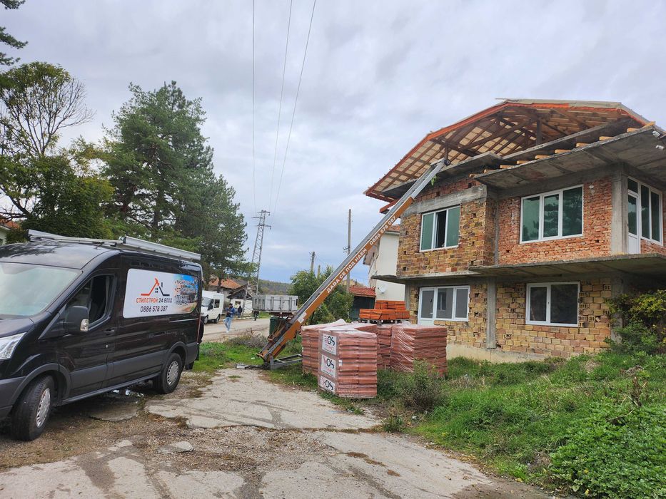 Услуги с багер 4Т самосвал кран и хаспел 14м