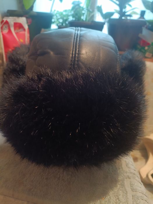 Шапка ушанка теплая