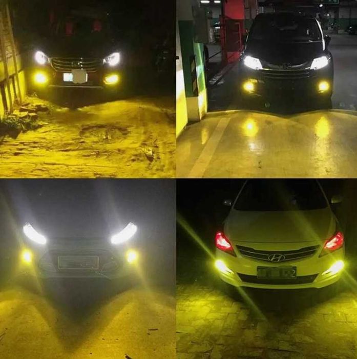 Халогенни крушки H4, 55W/ 2500K/ Жълти - 2 броя.