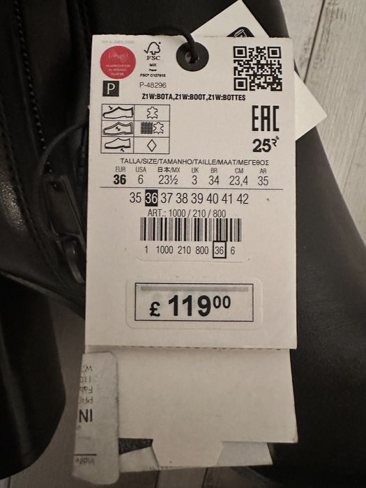 Cizme negre piele Zara noi