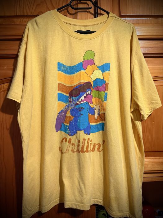 Tricou galben cu stitch, marimea XL - oversized