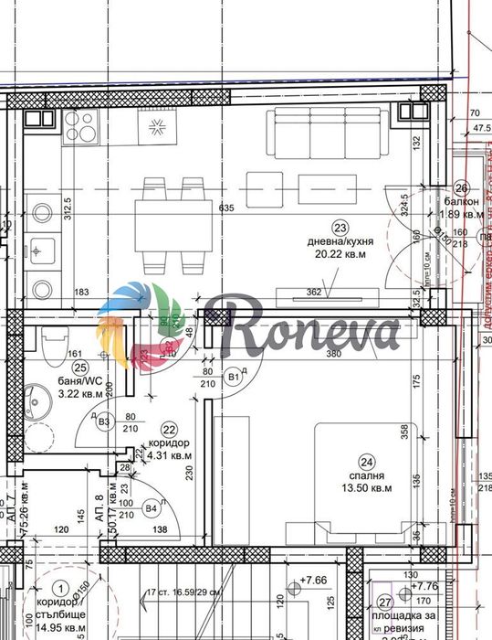 Продава се Двустаен апартамент в Варна, Център - 66 кв.м за 1681 €/кв.м - Снимка #2