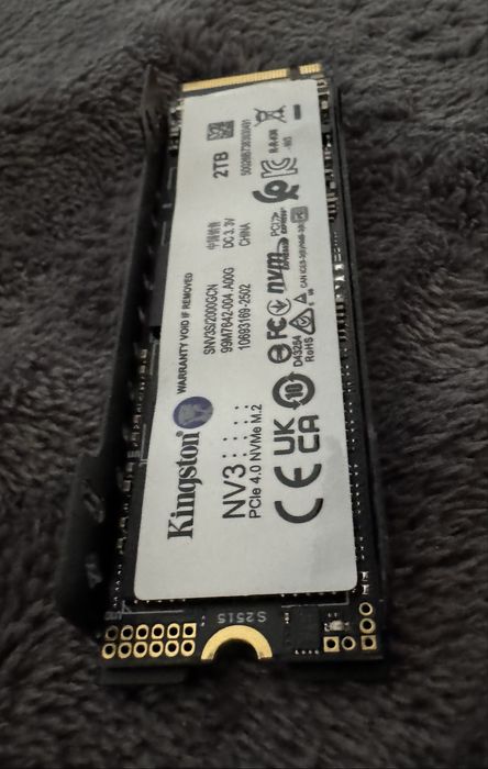 2TB Kingston NV3 M.2 2280 PCIe 4.0 NVMe SSD | SNV3S/2000G + алуминиев охладител