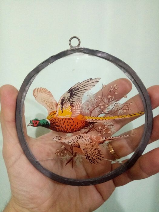 Vitraliu mic 13 cm manual lucrat