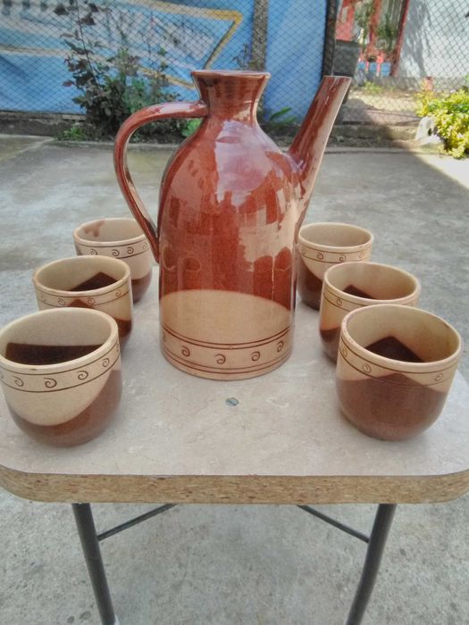 кана и 6броя чаши глинени