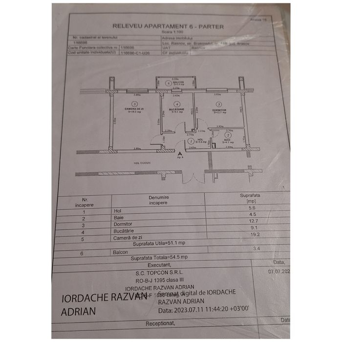 Apartament 2 camere decomandat Radsor Rașnov