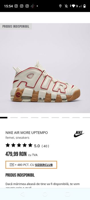 Vând Nike Air more uptempo