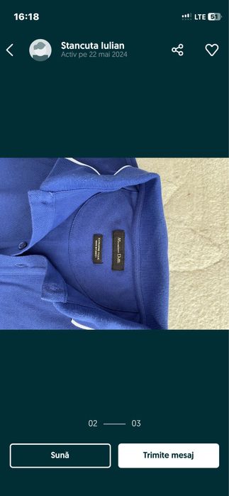 Tricou albasru MASSIMO