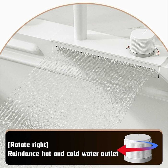 60см Висококачествена мултифункционална бяла кухненска мивка