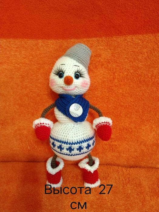 Снеговичок. Вязаные игрушки.