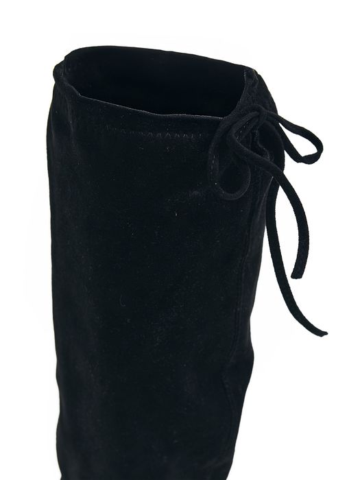 Високи черни ботуши- велур