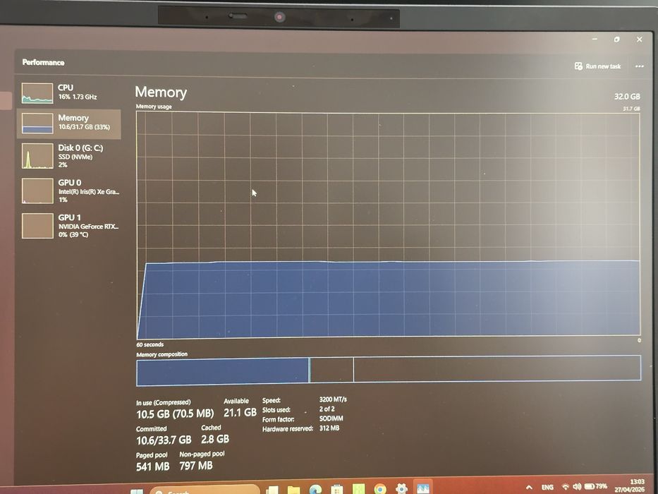 Acer TravelMate P416 – Performanță Premium | i7 Gen 13 | 32GB RAM | RTX 2050 | Baterie 95%
