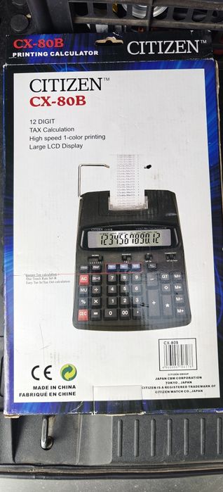 Чисто нов калкулатор с принтер Citizen CX-80B