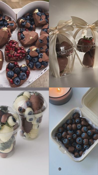 Клубника и ягоды в шоколаде