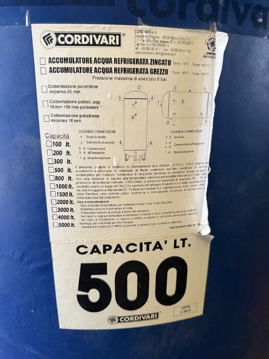 Rezervor acumulare Puffer 500L 6 Bari