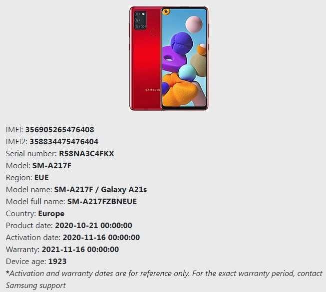 Telefon mobil smartphone Samsung Galaxy A21s ( SM-A217F ) android 12