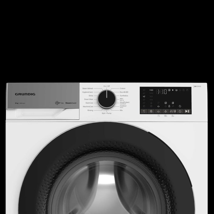 Нова инверторна пералня с пара GRUNDIG GW5 P4843 W, 8 kg