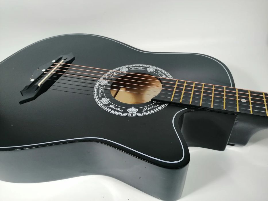 Chitara clasica din lemn, set de corzi incluse, 95 cm, negru