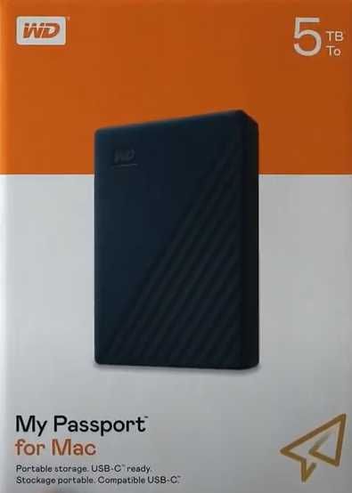 HDD extern WD My Passport Ultra for Mac 4TB si 5TB,2.5",USB3.2,sigilat