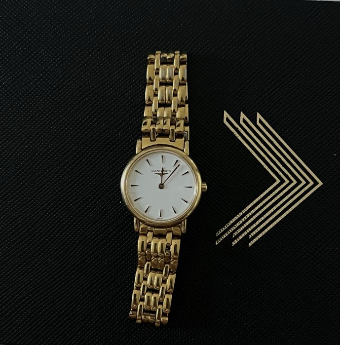 Longines Ultra Rare Vintage 18ct Gold Plated Mercedes Quartz