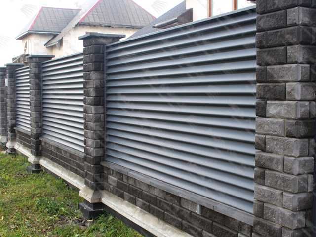 Забор жалюзи горизонтальный