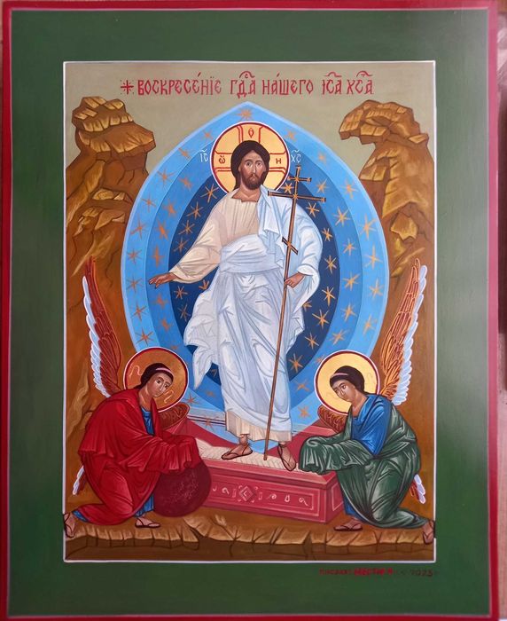 icoana pe lemn lucrata manual