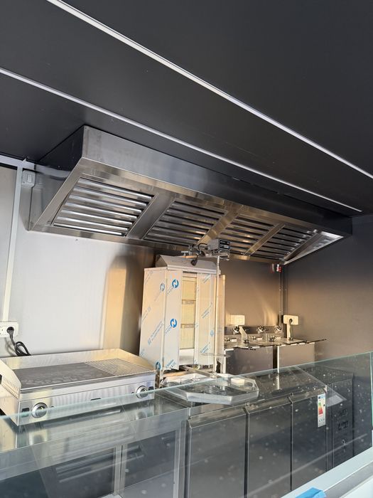 Rulota Comerciala 4m Premium Echipata Complet Fast Food Grill Shaorma Kebab In Stoc