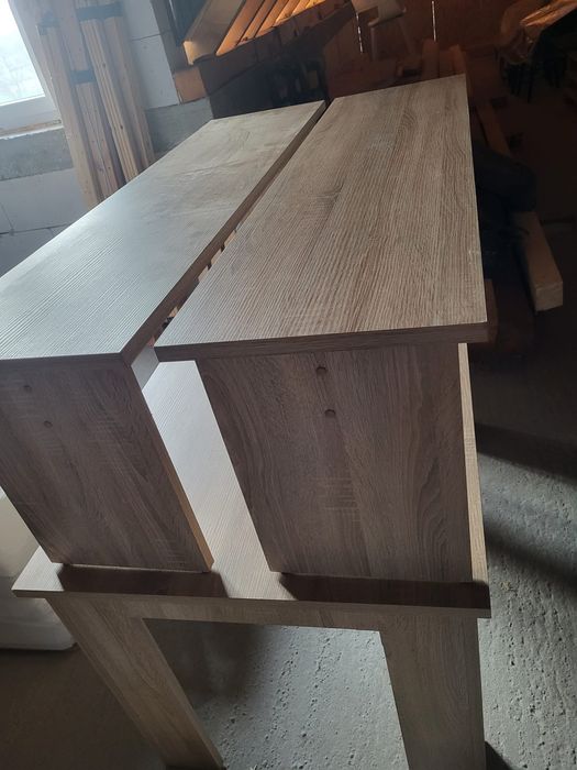 2 seturi masă bucătărie cu bănci – stejar sonoma – stare foarte bună