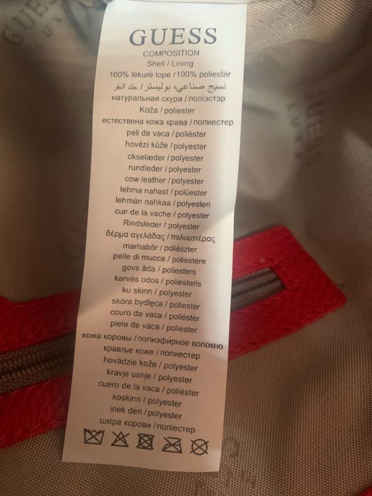 Guess кожена чанта, нова!