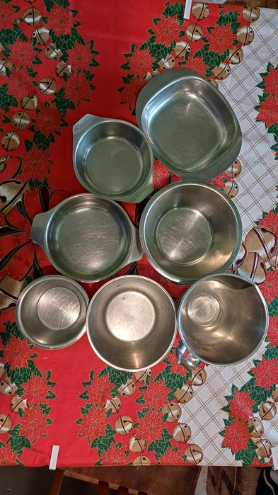 Комплект съдове от алпака  - туристически / ретро