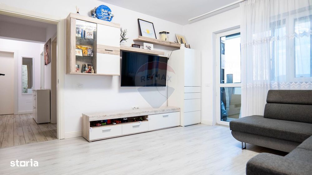 Dobroesti - vanzare apartament 2 camere mobilat complet, cu terasa