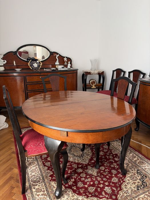 Sufragerie completa Art Deco/ Biedermeier - Lemn masiv cu furnir