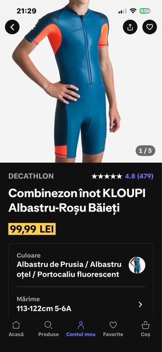 Combinezon inot Nabaiji 113-122 baieti