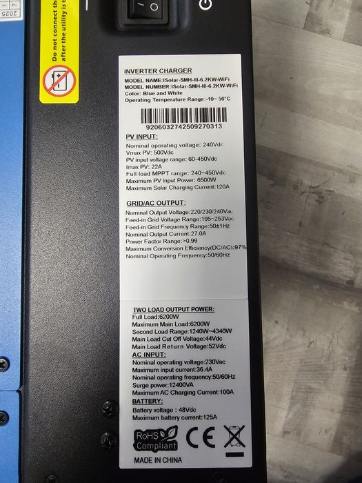 Easun 6.2 kw invertor 48v hybrid