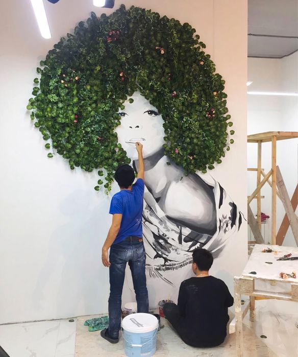 Роспись стен. Муралы. Барельеф. Граффити. Стритарт. Художник