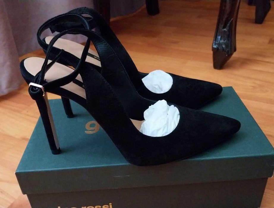 sandale Gino Rossi noi,  din piele naturala