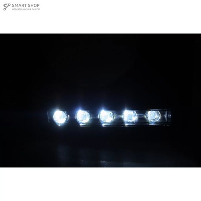 Carcasa Faruri cu Lumini de zi dedicate LED DRL compatibil cu Mercedes G-class W463 (1989-2012) G65 Design Negru cu Faruri Bi-Xenon