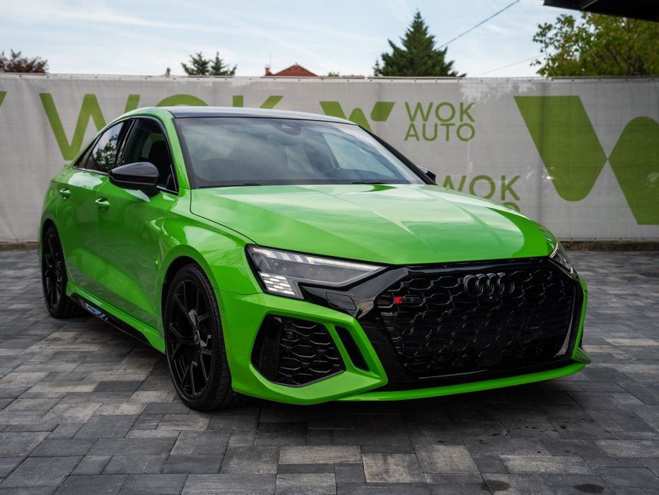 Audi RS3 Limuzina Audi RS3 Sedan (2024) – 400 CP | 5 Cilindri Turbo | Kyalami Green |