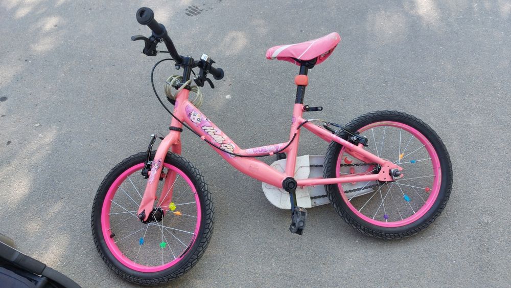 Bicicleta roti 16 roz copii fete hello girl fetita