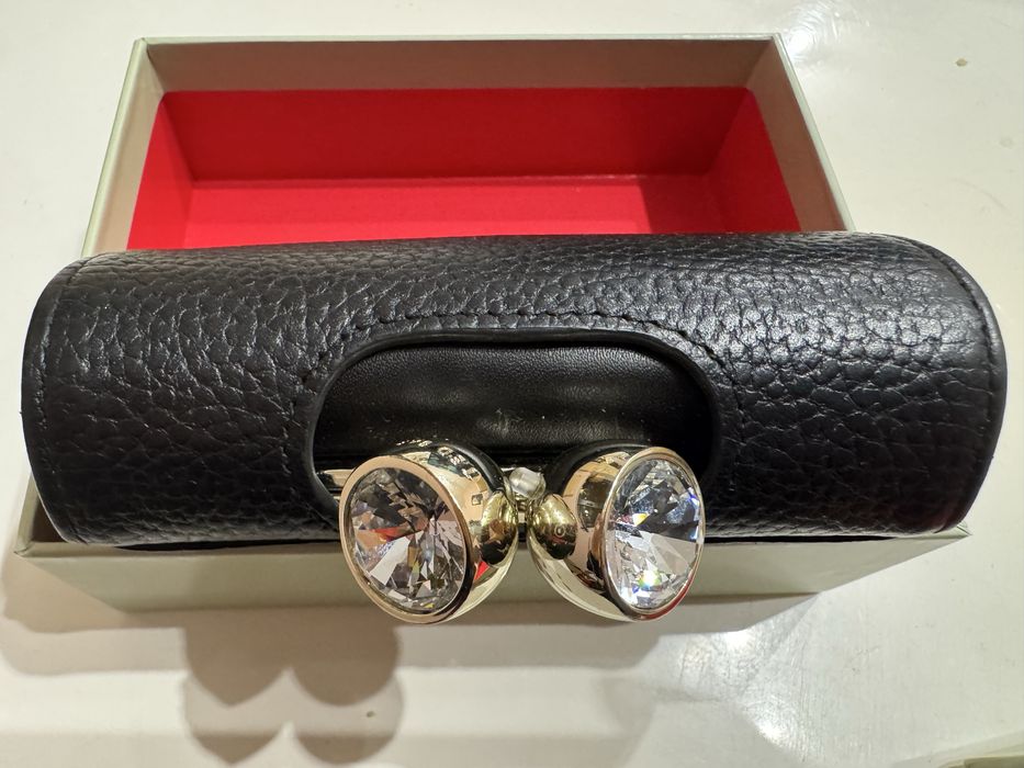 Оригинално кожено, черно портмоне в черен цвят