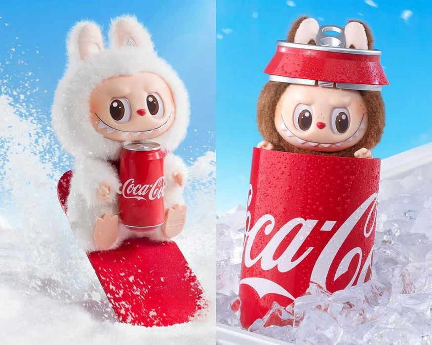 POP MART The Monsters Labubu Coca-Cola Лабубу ключодържател Кока Кола