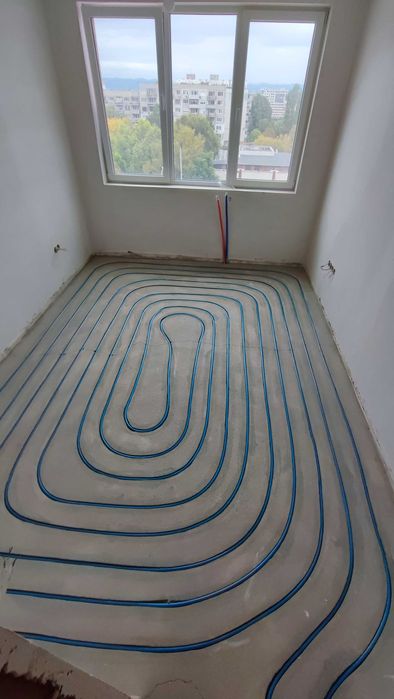 Водно подово отопление чрез фрезоване