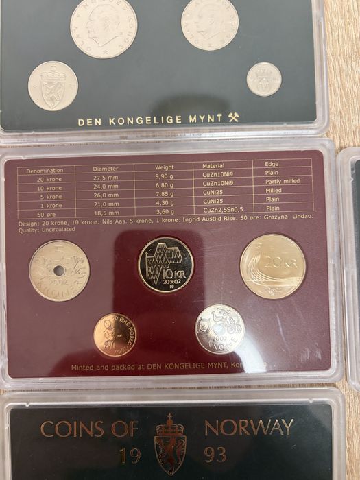 Colectie Monede Norvegiene 1993