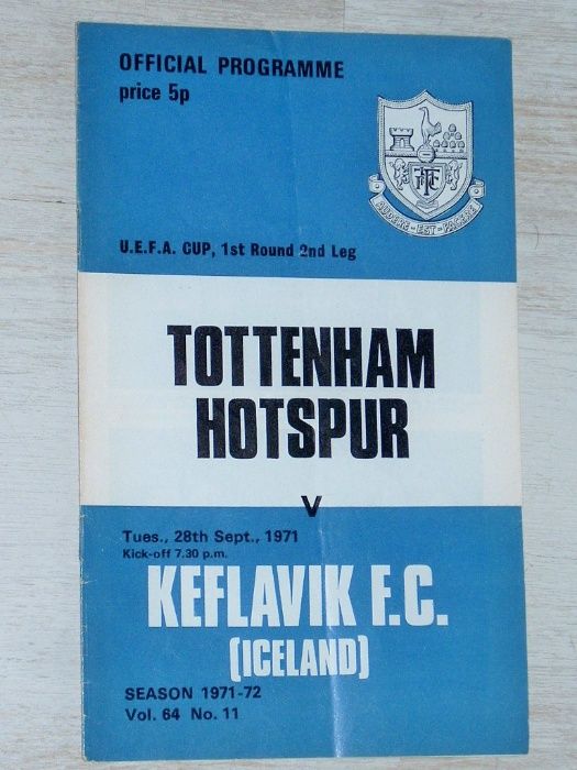 Стари футболни програми Тотнъм Хотспър от европейски клубни турнири