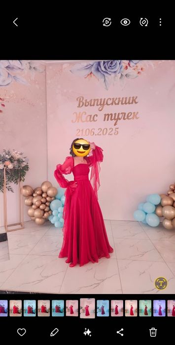 Вечернее платье, одевалось только один раз, размер XS, на рост 160 см